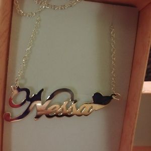 SS name necklace with chain